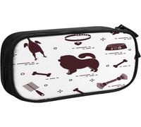 Trousse Chow Dog Bowl Bone 680, Grande Capacité Grande Pochette Porte-Stylo