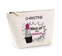 Trousse Christine Wake Up and Makeup | Pochette Maquillage Routine Beauté Cadeau Anniversaire Femme Fête des Mères Mamies