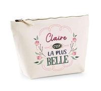 Trousse Claire la Plus Belle | Pochette Maquillage Make-up Toilette Cadeau Fête des Mères Anniversaire Soeur Noël Tata Marraine