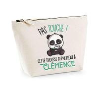 Trousse Clémence Pas Touche Panda | Pochette Toilette Maquillage Idée Sac Cadeau