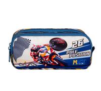 Trousse Cmp Must Team 2 Compartiments Zippés Motif Moto Bleu / Blanc / Noir / Gris TU