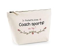 Trousse Coach Sportif au Top | Idée Cadeau Collègue Travail Retraite Pochette Maquillage Toilette