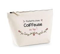 Trousse Coiffeuse au Top | Idée Cadeau Collègue Travail Retraite Pochette Maquillage Toilette