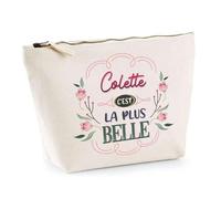 Trousse Colette la Plus Belle | Pochette Maquillage Make-up Toilette Cadeau Fête des Mères Anniversaire Soeur Noël Tata Marraine