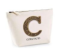 Trousse Corentin Lettre Viking | Pochette Toilette Maquillage | Idée Cadeau Prénom Motard Jeux de Rôle Vidéo Anniversaire Oncle Parrain Beau Papa Collègue Départ Retraite Noël