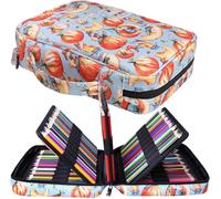 Trousse Crayon De Couleur 220 Grande Trousse Scolaire Avec Poignée Solide,Portable Étanche Sac A Crayon Idéal Pour Excellent Cadeau Femme/Homme/Étudiant/Artiste.[B52]