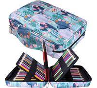 Trousse Crayon De Couleur 220 Grande Trousse Scolaire Avec Poignée Solide,Portable Étanche Sac A Crayon Idéal Pour Excellent Cadeau Femme/Homme/Étudiant/Artiste.[B54]