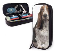 Trousse ¿¿ Crayons Basset Hound Dog Pochette ¿¿ Crayons Blanche ¿¿Tanche Sac ¿¿ Crayons L¿¿Ger Big Pen Bag