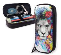 Trousse ¿¿ Crayons Color¿¿E Lion King Fleurs Floral Blanc Trousse ¿¿ Crayons En Cuir Grand Sac ¿¿ Crayons Organisateur ¿¿Tanc