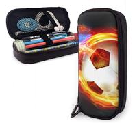 Trousse ¿¿ Crayons Cool Fire Flame Football Football Noir Pochette ¿¿ Crayons L¿¿Ger Grand Sac ¿¿ Stylos Grande Capacit¿¿ Sac ¿¿ Cr