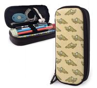 Trousse ¿¿ Crayons Little Alligator Big Pen Bag Trousse ¿¿ Crayons L¿¿G¿¿Re Trousse ¿¿ Crayons En Cuir ¿¿ Double Fermeture ¿¿Cl