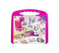 Trousse Créative Blopens Lansay Ma Mallette Fantastique - 6 Marqueurs, Valisette Rose 7x22x23 Cm