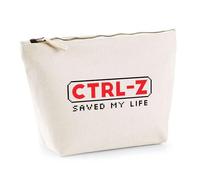 Trousse Ctrl-Z Saved My Life | Pochette Toilette Maquillage | Idée Cadeau Informaticien Etudiant Humour Science Drôle Original
