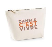 Trousse Danser Cest Vivre - Pouch Case - Idée Trousse Rangement Cadeau Anniversaire Fête Original Famille Travail Départ Collègue Retraite Noël. - Rose&Corail - 1