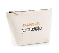 Trousse Danser pour Exister - Pouch Case - Idée Trousse Rangement Cadeau Anniversaire Fête Original Famille Travail Départ Collègue Retraite Noël. - Doré&Noir - 2