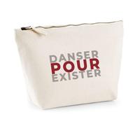Trousse Danser pour Exister - Pouch Case - Idée Trousse Rangement Cadeau Anniversaire Fête Original Famille Travail Départ Collègue Retraite Noël. - Gris&Bordeaux - 1