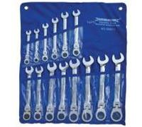 Trousse de 14 clés mixtes à cliquet à tête inclinable Silverline G