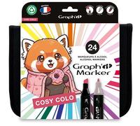 Trousse de 24 marqueurs à alcool Graph it Cosy Colo