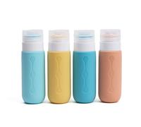 Trousse de 4 flacons de voyage rechargeables en silicone 90 ml