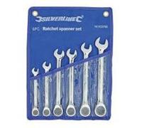 Trousse de 6 clés mixtes à cliquet à tête droite Silverline G