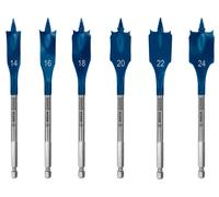 Trousse de 6 mèches plates SelfCut Speed 14-16-18-20-22-24 mm BOSCH EXPERT 2608900332