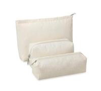 Trousse de beauté avec fermeture éclair 3 pièces, ordinateur portable, trousse de beauté, 3 tailles, multifonction pour femme, petit sac en tissu avec fermeture éclair, petit sac cosmétique, Ms, 1