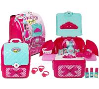 Trousse de beauté dans un sac à dos rose