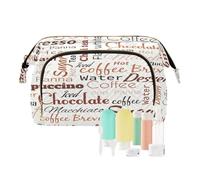 Trousse de beauté de voyage pour cosmétiques, café, nourriture, mode pour femmes, hommes et filles, sac organisateur de cosmétiques rétro imperméable pour cosmétiques de voyage, Multi, Beauty Case,