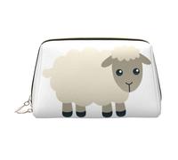 Trousse de beauté imprimée mouton, grand support de maquillage avec protection en éponge intégrée pour la maison et les voyages, doré, One Size