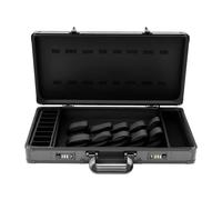 Trousse de coiffeur portable pour tondeuse à cheveux - Sac de transport pour salon de coiffure - Mallette de rangement pour outils de barbier - Avec verrouillage par mot de passe (noir)