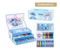 Trousse de coloriage - CERDA - Stitch - Design attrayant - Pratique et spacieuse - Bleu