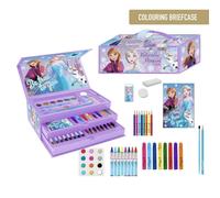CERDÁ – Trousse papeterie Frozen – complète avec feutres & crayons décorés Elsa, Anna, Olaf