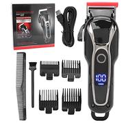 Trousse de Coupe Personnelle, Professionnel Tondeuses Sans Fil, Compact Rechargeable Tondeuse à Barbe Affichage LED 5 Réglable Ensemble de Tondeuse Pour Hommes, Moteur Robuste