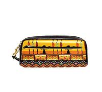 Trousse De Crayon Ornement De La Culture Africaine Étui À Crayons Anti-Salissant Papeterie Organisateur Robuste Sac Porte-Stylo pour Garçon Adolescent Collège