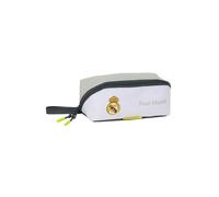 Safta Trousse carrée Real Madrid EQUIPACIÓN 25/26 – Grande, polyvalente 22x10x10 cm Blanc M
