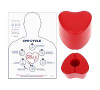 Trousse de Formation RCR | Modier de Sauveteur en Forme de Cœur, Uniquement avec les Mains - Simulateur CPR | Pour École, Domicile, Salle de Classe, Université, Instructeurs,