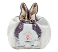 Trousse de Maquillage à Cordon, Trousse de Maquillage à Plat en Forme Lapin Mignon, Voyage capacité, Voyage cosmétique Portable pour Femmes/Filles/Amoureux Lapin..