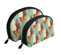 Trousse de Maquillage à Double cône pour crème glacée, Pochette de Voyage pour Femmes et Filles