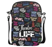 Trousse de maquillage à fermeture éclair pour les amateurs de théâtre, Theatre Life Cr Eu, Trousse à cosmétiques avec impression