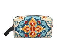 Trousse de Maquillage à Fleurs Ethniques pour Femmes, Trousse de Maquillage en Patchwork coloré, Trousse de Toilette Portable, Accessoires de Voyage, Cadeau