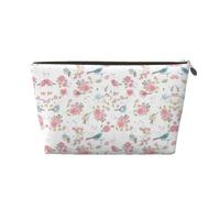 Trousse de maquillage à imprimé floral sauvage pour sac à main, organiseur de maquillage pour sac à main, pochette de beauté étanche pour femmes et filles, doré, Taille unique, Trousse de beauté
