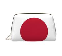 Trousse de maquillage à main avec drapeau japonais - Organiseur spacieux conçu pour les pinceaux et les articles de toilette, doré, One Size