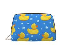 Trousse de maquillage à main avec image de dessin animé, organiseur spacieux conçu pour les pinceaux et les articles de toilette, doré, One Size