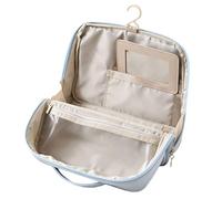 Trousse de Maquillage à Suspendre Journey Ready avec extérieur étincelant et diverses divisions produites pour Un Maquillage Efficace, Un Arrangement de Soins de la Peau, Une Trousse de Toilette