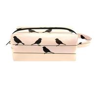 Trousse de maquillage à suspendre, moineau, oiseaux floqués sur fils électriques, trousse de toilette résistante à l'eau, trousse de voyage pour femmes, hommes et filles, petite pochette de maquillage