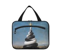 Trousse de maquillage à suspendre motif serpent noir et blanc Merry Christmas Tree pour femme avec crochet, trousse de médecine pour voyage, travail, bolsa de maquillaje para Mujer L