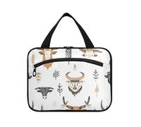 Trousse de maquillage à suspendre style simple bohème West Highlander avec crochet, trousse de toilette extensible pour voyage, maquillage, travail estuche para brochas maquillaje L