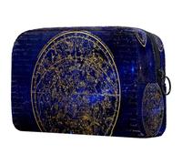 Trousse de maquillage abstrait de l'hémisphère sud constellations pour femme, trousse de toilette de voyage, grande pochette de maquillage pratique avec fermeture éclair, multicolore,