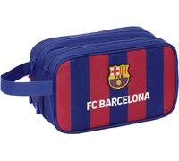 Safta F.C. Barcelona - Grande trousse scolaire pour enfant, adaptable au chariot, idéale pour les enfants de 5 à 14 ans, confortable et polyvalente, 26 x 12,5 x 15 cm, couleur bleu marine/grenat, Bleu