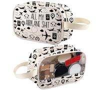 Trousse de maquillage « All My Airplane Sh*t » pour accessoires de voyage, trousse de toilette de voyage, trousse de toilette de voyage, Avion Tm2, Mode
